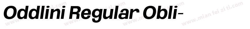 Oddlini Regular Obli字体转换